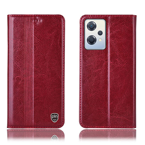 Custodia Portafoglio In Pelle Cover con Supporto H06P per OnePlus Nord CE 2 Lite 5G Rosso