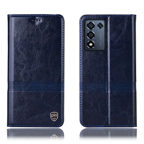 Custodia Portafoglio In Pelle Cover con Supporto H06P per Oppo K9S 5G Blu