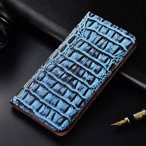 Custodia Portafoglio In Pelle Cover con Supporto H07 per Apple iPhone 14 Plus Blu