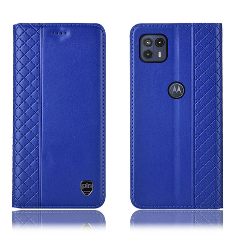 Custodia Portafoglio In Pelle Cover con Supporto H07P per Motorola Moto G50 5G Blu