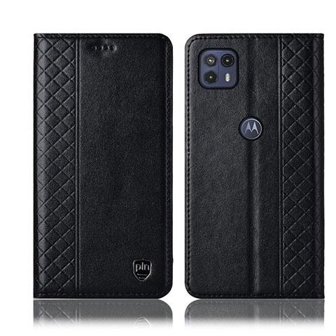 Custodia Portafoglio In Pelle Cover con Supporto H07P per Motorola Moto G50 5G Nero