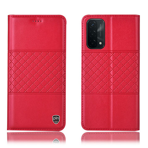 Custodia Portafoglio In Pelle Cover con Supporto H07P per Oppo A93 5G Rosso