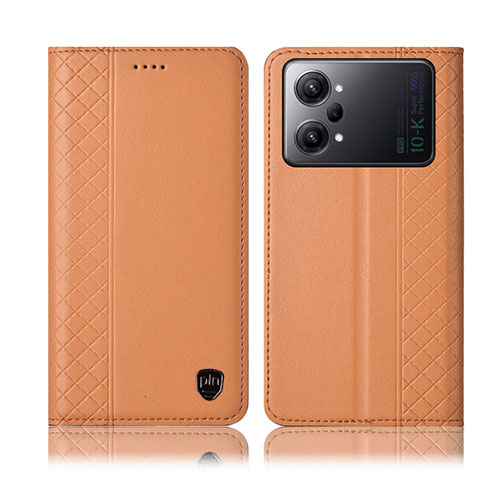 Custodia Portafoglio In Pelle Cover con Supporto H07P per Oppo K10 Pro 5G Arancione