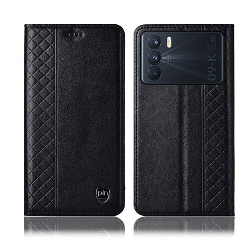 Custodia Portafoglio In Pelle Cover con Supporto H07P per Oppo K9 Pro 5G Nero