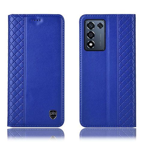 Custodia Portafoglio In Pelle Cover con Supporto H07P per Realme Q3s 5G Blu