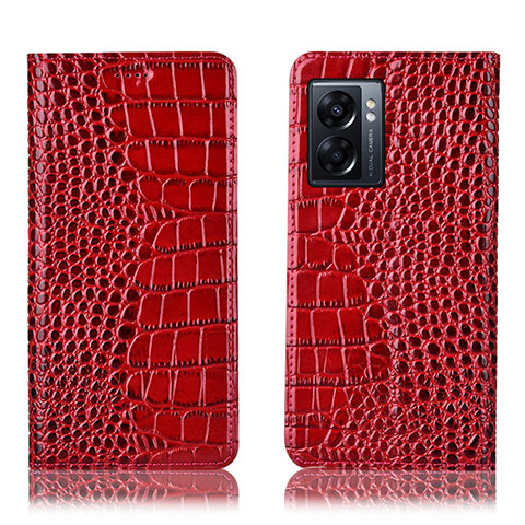 Custodia Portafoglio In Pelle Cover con Supporto H08P per OnePlus Nord N300 5G Rosso