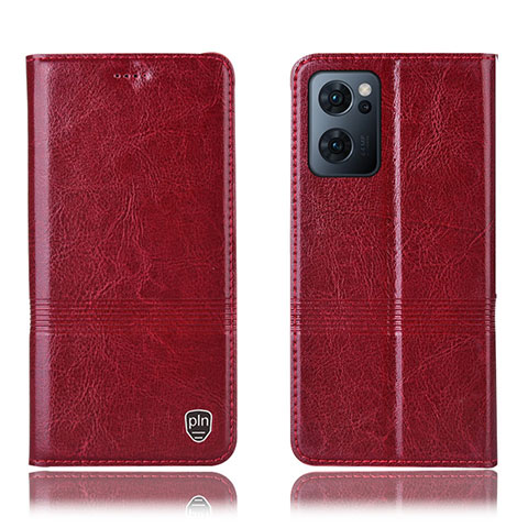 Custodia Portafoglio In Pelle Cover con Supporto H09P per OnePlus Nord CE 2 5G Rosso