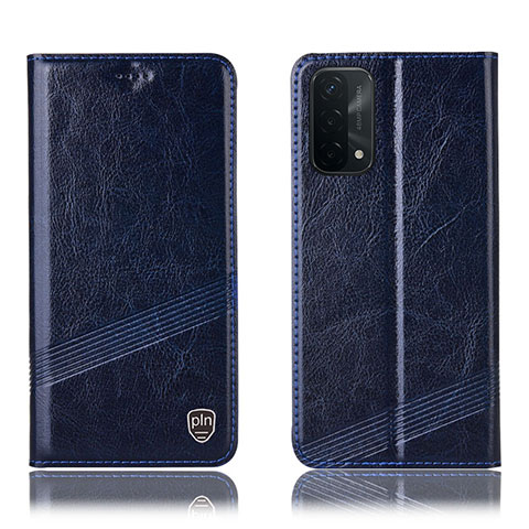 Custodia Portafoglio In Pelle Cover con Supporto H09P per Oppo A93 5G Blu