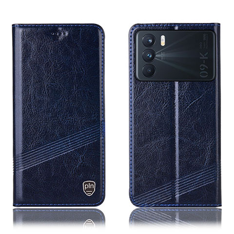 Custodia Portafoglio In Pelle Cover con Supporto H09P per Oppo K9 Pro 5G Blu