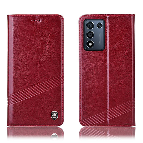 Custodia Portafoglio In Pelle Cover con Supporto H09P per Realme Q3t 5G Rosso