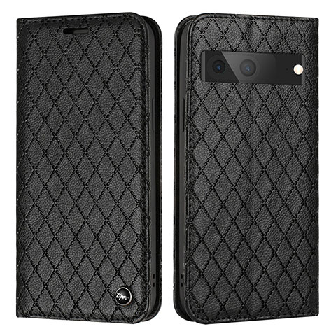 Custodia Portafoglio In Pelle Cover con Supporto H09X per Google Pixel 7 5G Nero