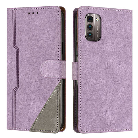 Custodia Portafoglio In Pelle Cover con Supporto H09X per Nokia G11 Viola