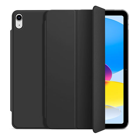 Custodia Portafoglio In Pelle Cover con Supporto H10 per Apple iPad 10.9 (2022) Nero