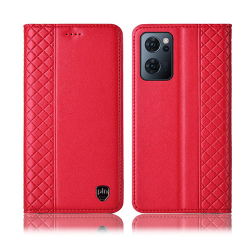 Custodia Portafoglio In Pelle Cover con Supporto H10P per OnePlus Nord CE 2 5G Rosso