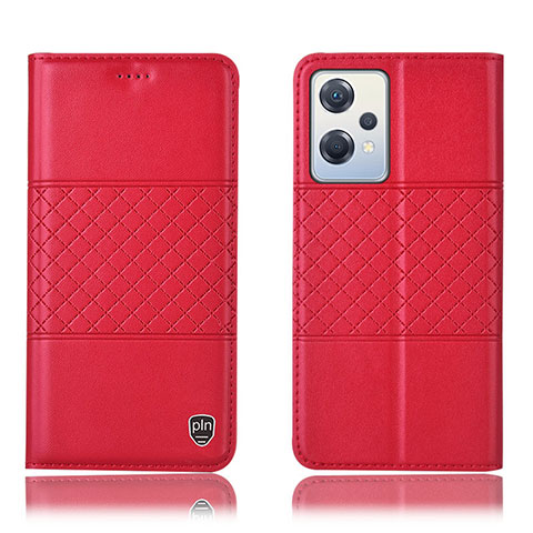 Custodia Portafoglio In Pelle Cover con Supporto H10P per Oppo K10X 5G Rosso