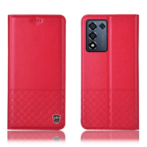 Custodia Portafoglio In Pelle Cover con Supporto H10P per Realme 9 SE 5G Rosso