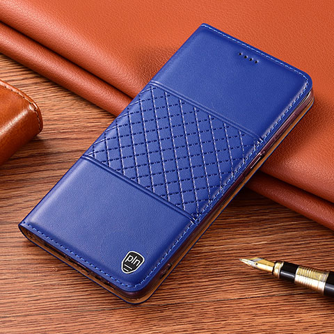 Custodia Portafoglio In Pelle Cover con Supporto H10P per Samsung Galaxy S23 Ultra 5G Blu