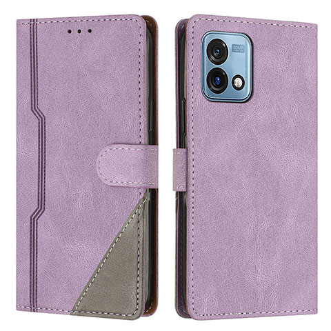 Custodia Portafoglio In Pelle Cover con Supporto H10X per Motorola Moto G Stylus (2023) 5G Viola