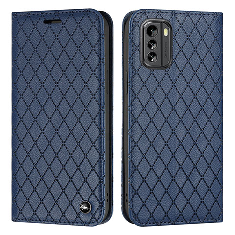 Custodia Portafoglio In Pelle Cover con Supporto H10X per Nokia G60 5G Blu