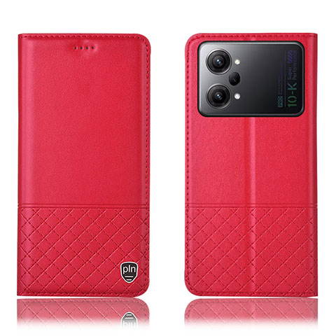 Custodia Portafoglio In Pelle Cover con Supporto H11P per Oppo K10 Pro 5G Rosso