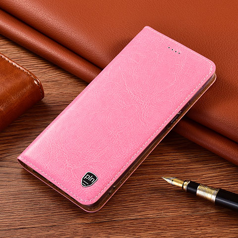 Custodia Portafoglio In Pelle Cover con Supporto H11P per Samsung Galaxy S21 FE 5G Oro Rosa