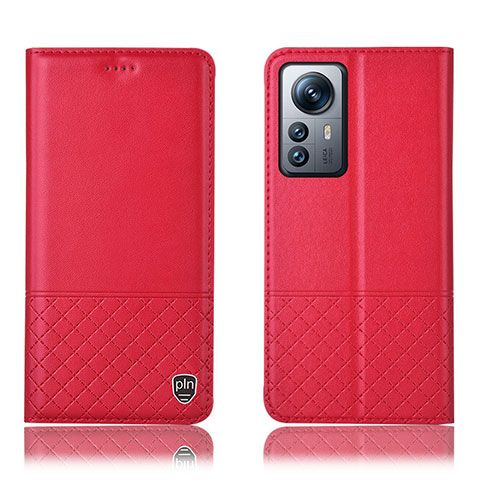 Custodia Portafoglio In Pelle Cover con Supporto H11P per Xiaomi Mi 12 Lite 5G Rosso