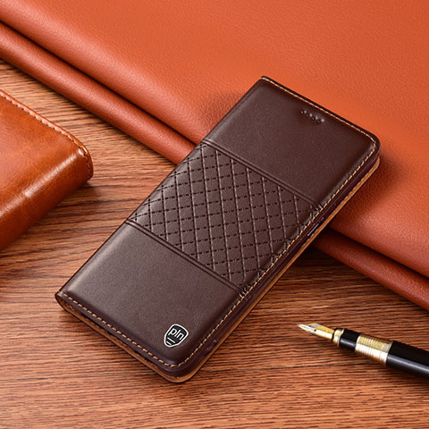 Custodia Portafoglio In Pelle Cover con Supporto H11P per Xiaomi Mi Mix 4 5G Marrone