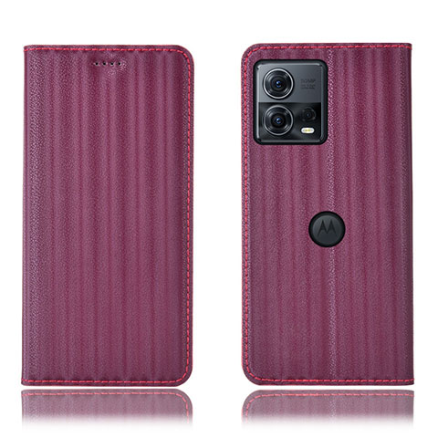 Custodia Portafoglio In Pelle Cover con Supporto H16P per Motorola Moto Edge 30 Fusion 5G Viola