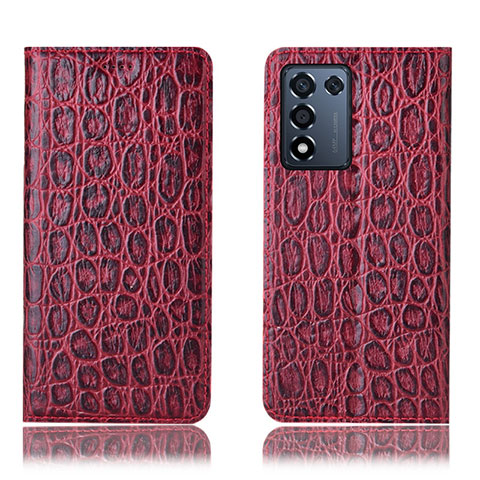 Custodia Portafoglio In Pelle Cover con Supporto H16P per Realme Q3s 5G Rosso