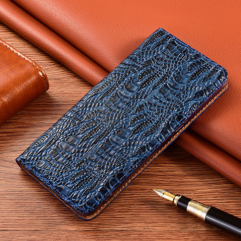 Custodia Portafoglio In Pelle Cover con Supporto H17P per Xiaomi Redmi Note 9 4G Blu