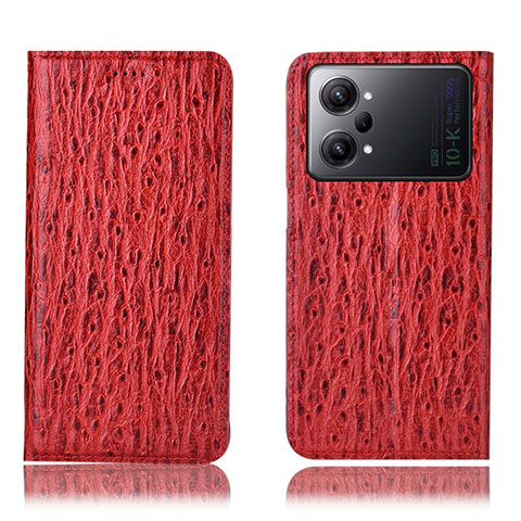 Custodia Portafoglio In Pelle Cover con Supporto H18P per Oppo K10 Pro 5G Rosso