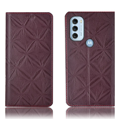 Custodia Portafoglio In Pelle Cover con Supporto H19P per Motorola Moto G71 5G Rosso Rosa