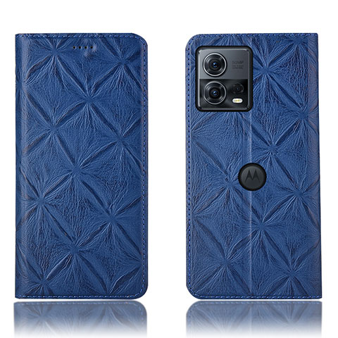 Custodia Portafoglio In Pelle Cover con Supporto H19P per Motorola Moto S30 Pro 5G Blu