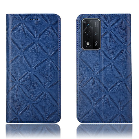 Custodia Portafoglio In Pelle Cover con Supporto H19P per Oppo A93s 5G Blu