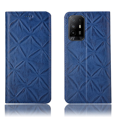 Custodia Portafoglio In Pelle Cover con Supporto H19P per Oppo A94 5G Blu