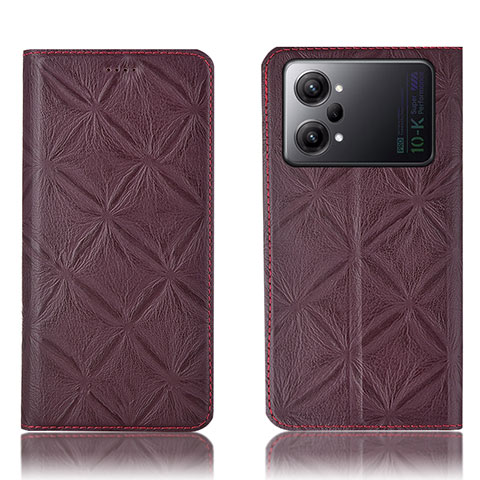 Custodia Portafoglio In Pelle Cover con Supporto H19P per Oppo K10 Pro 5G Rosso Rosa