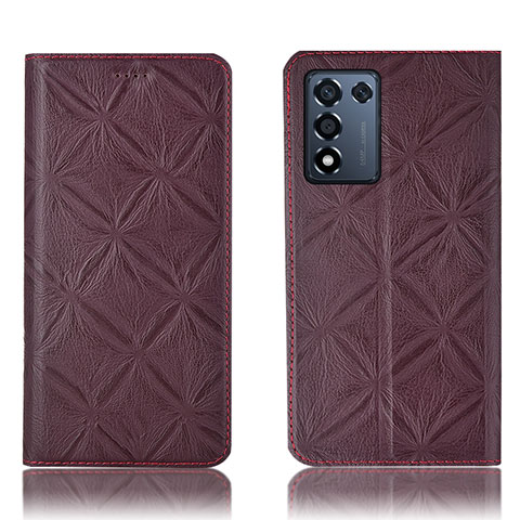 Custodia Portafoglio In Pelle Cover con Supporto H19P per Oppo K9S 5G Rosso Rosa