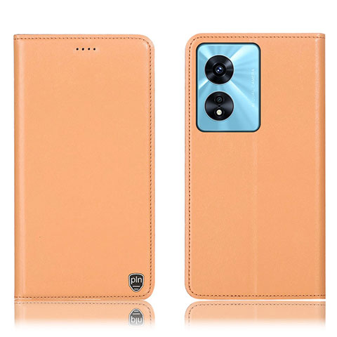 Custodia Portafoglio In Pelle Cover con Supporto H21P per Oppo A1x 5G Arancione