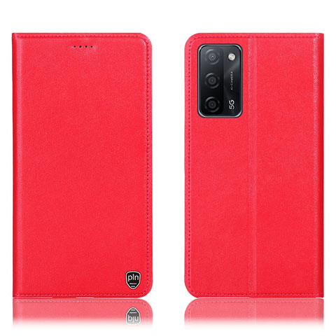 Custodia Portafoglio In Pelle Cover con Supporto H21P per Oppo A55 5G Rosso