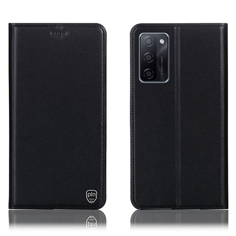 Custodia Portafoglio In Pelle Cover con Supporto H21P per Oppo A55S 5G Nero