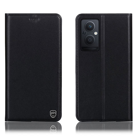 Custodia Portafoglio In Pelle Cover con Supporto H21P per Oppo A96 5G Nero