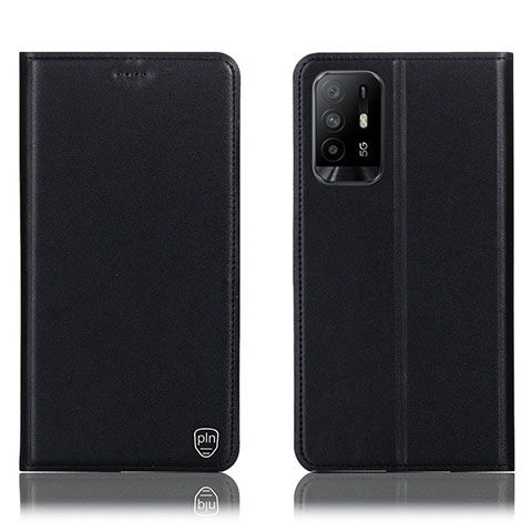 Custodia Portafoglio In Pelle Cover con Supporto H21P per Oppo F19 Pro+ Plus 5G Nero