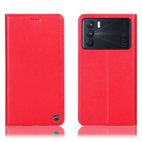 Custodia Portafoglio In Pelle Cover con Supporto H21P per Oppo K9 Pro 5G Rosso