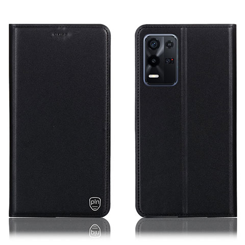 Custodia Portafoglio In Pelle Cover con Supporto H21P per Oppo K9X 5G Nero