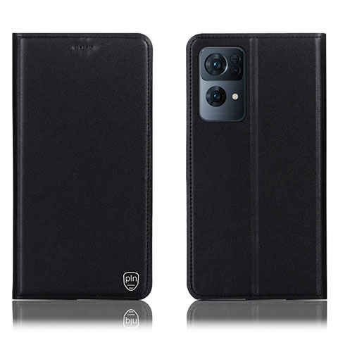 Custodia Portafoglio In Pelle Cover con Supporto H21P per Oppo Reno7 Pro 5G Nero