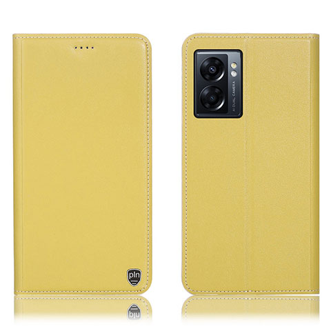 Custodia Portafoglio In Pelle Cover con Supporto H21P per Realme Q5i 5G Giallo