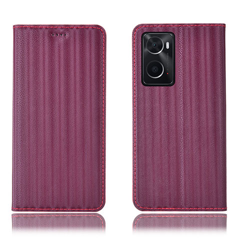 Custodia Portafoglio In Pelle Cover con Supporto H23P per Oppo A36 Rosso Rosa