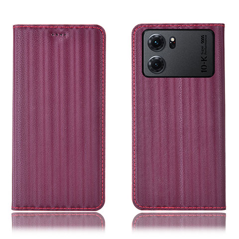 Custodia Portafoglio In Pelle Cover con Supporto H23P per Oppo K10 5G Rosso Rosa