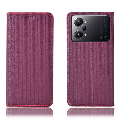 Custodia Portafoglio In Pelle Cover con Supporto H23P per Oppo K10 Pro 5G Rosso Rosa