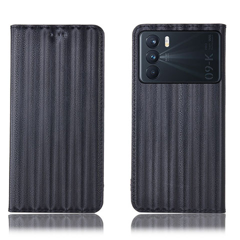 Custodia Portafoglio In Pelle Cover con Supporto H23P per Oppo K9 Pro 5G Nero